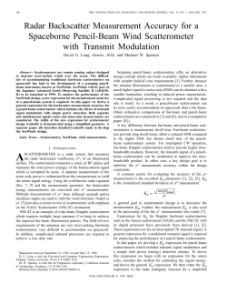 Radar Backscatter Measurement Accuracy for a Spaceborne Pencil