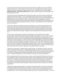 Park Price Interview - Idaho Falls Chamber of Commerce