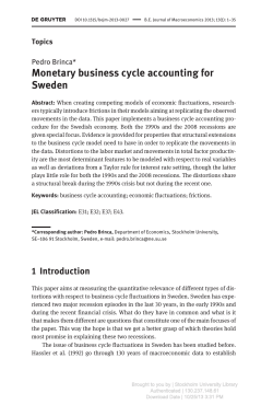Monetary business cycle accounting for Sweden