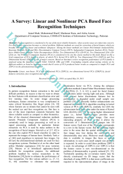 A Survey: Linear and Nonlinear PCA Based Face Recognition