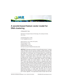 A wavelet-based feature vector model for DNA clustering - Funpec-RP