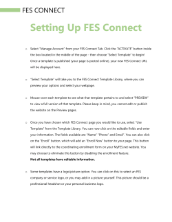 Setting Up FES Connect