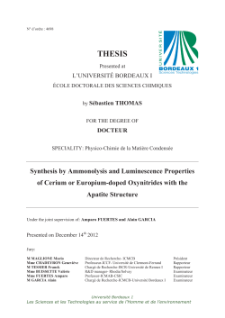thesis - Universit&eacute; Bordeaux 1