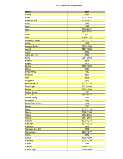 2017 OYE Sheep Pen Assignments