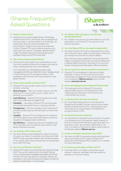 iShares Frequently Asked Questions