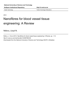 Nanofibres for blood vessel tissue engineering: A Review