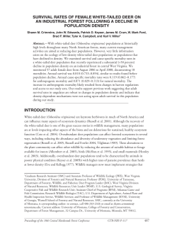 Survival rates of female white-tailed deer on an industrial forest