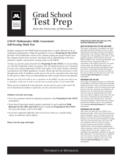Test Prep - GMAT Math Test