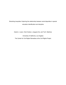 Disturbing Inequities: Exploring the relationship between racial