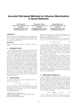 Poster: Accurate Path-based Methods for Influence Maximization in