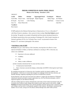 December 6, 2014 - Midcoast Friends Meeting