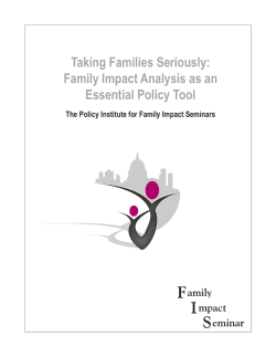 Taking Families Seriously: Family Impact