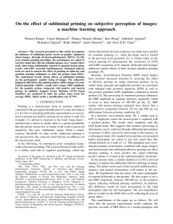EMBC2014 Subliminal Priming