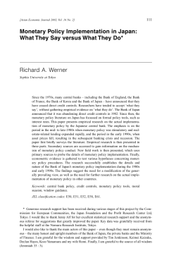 Monetary Policy Implementation in Japan: What They Say versus