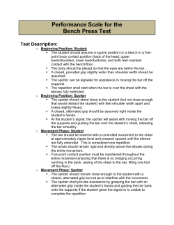 HESF Scale for Bench Press - Health and Exercise Studies