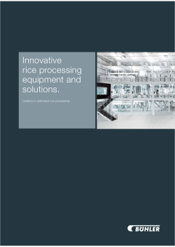 Innovative rice processing equipment and solutions.
