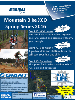 Event #1: Whip snake Fast and furious with a few surprises on route