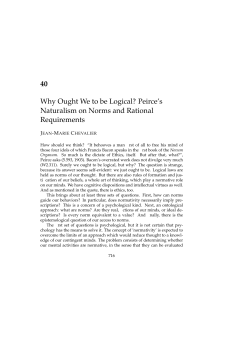 Peirce`s Naturalism on Norms and Rational Requirements