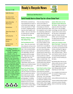 Fall 2016 - Preble County Recycles