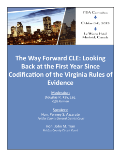 The Way Forward CLE - Fairfax Bar Association