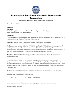 Exploring the Relationship Between Pressure and Temperature