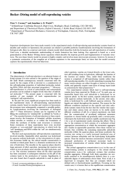 Becker–Doéring model of self-reproducing vesicles