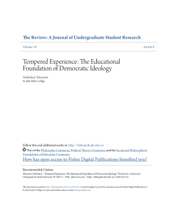 The Educational Foundation of Democratic Ideology