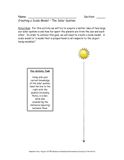 Creating a Scale Model &ndash; The Solar System