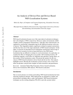 An Analysis of Device-Free and Device-Based WiFi