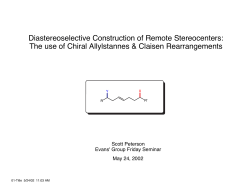 Diastereoselective Construction of Remote Stereocenters: The use
