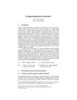 NUMBER PROBLEMS IN CHILDREN*