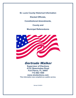 Gertrude Walker - St. Lucie County Supervisor of Elections