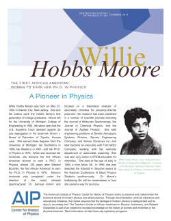 A Pioneer in Physics - American Institute of Physics