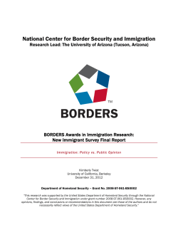 Immigration: Policy vs. Public Opinion