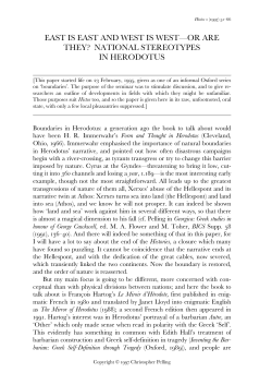 East is East and West is West