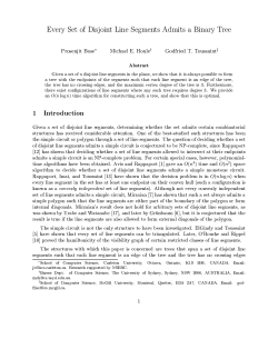 Every Set of Disjoint Line Segments Admits a Binary Tree Prosenjit
