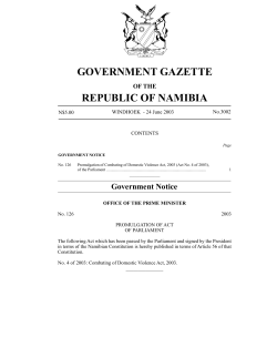 Combating of Domestic Violence Act, 2003