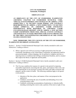 ordinance no - City of Snohomish