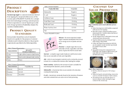 Coconut Sap Sugar - Philippine Coconut Authority