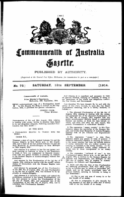 No 72, 12 September 1914 - Federal Register of Legislation