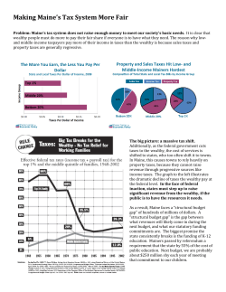 Making Maine`s Tax System More Fair