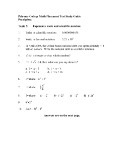 Exponents, Roots, and Scientific Notation