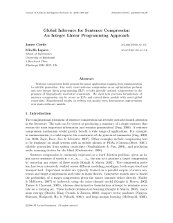 Global Inference for Sentence Compression