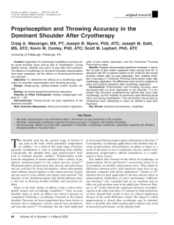 Proprioception and Throwing Accuracy in the Dominant Shoulder
