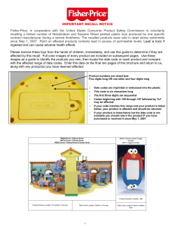 IMPORTANT RECALL NOTICE