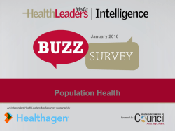 Population Health - HealthLeaders Media