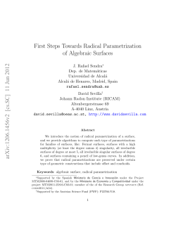 First Steps Towards Radical Parametrization of