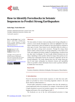 How to Identify Foreshocks in Seismic Sequences to Predict Strong