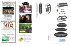 CCM Girl Scout Activities brochure
