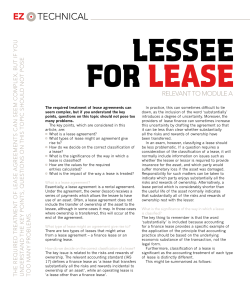 lessee for lease
